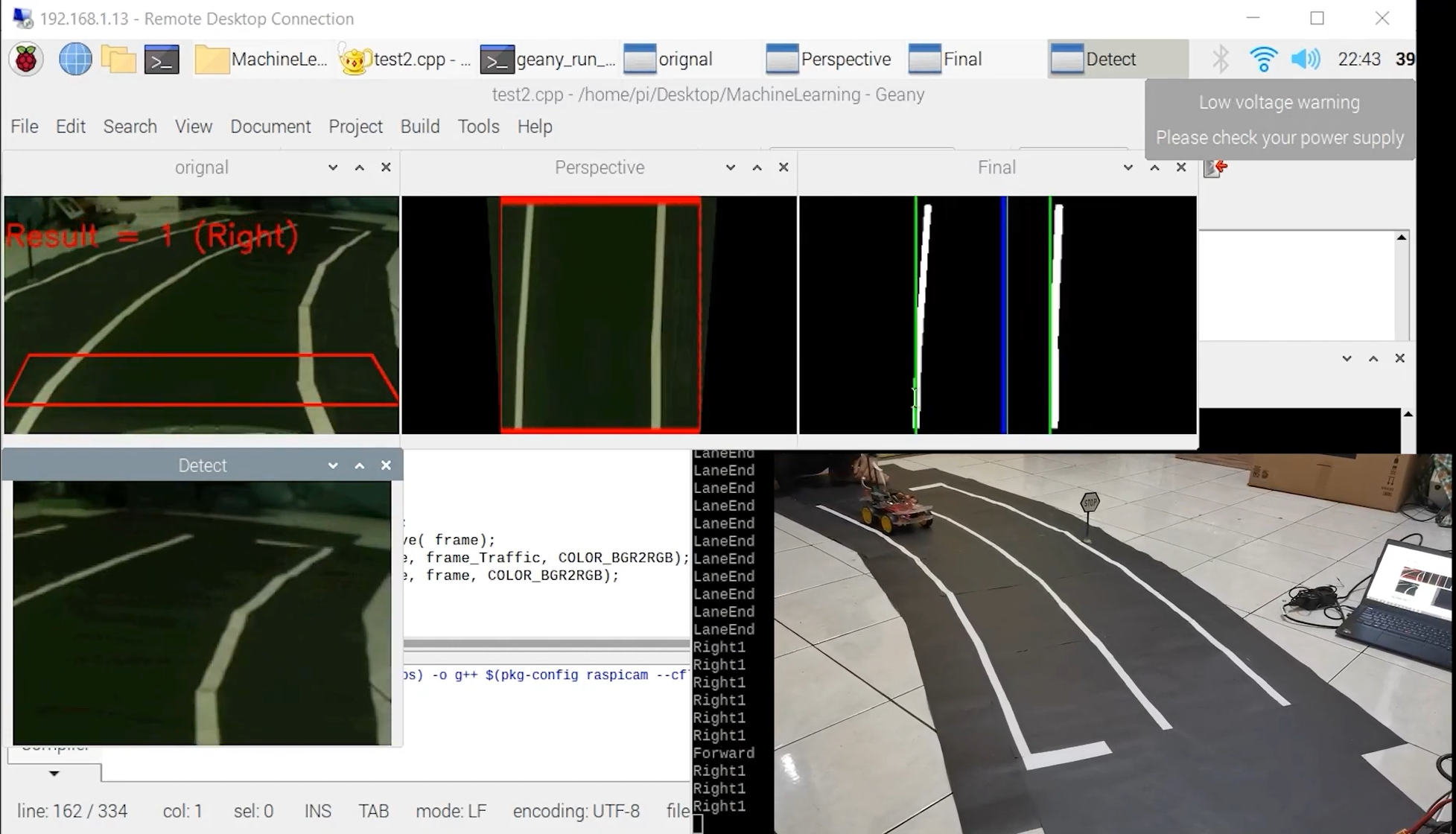 Automatic Lane Detection and Road Sign Detection for Self Driving Prototype Car